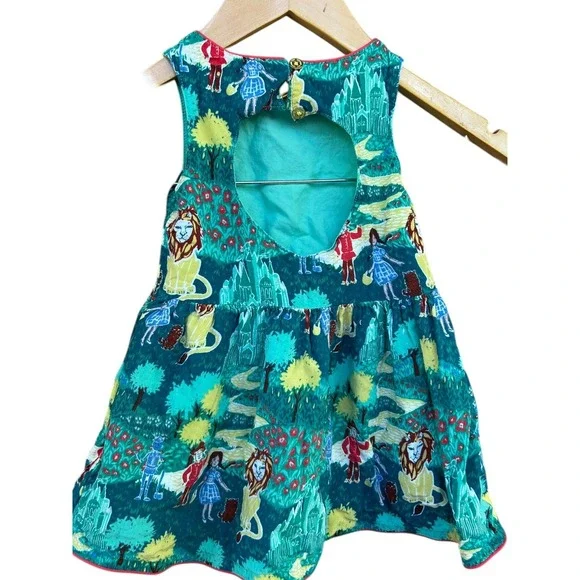 Wizard of Oz Dress Genuine Kids OshKosh Girls Size 2T Sleeveless Teal Novelty - Picture 3 of 4